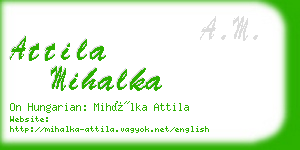 attila mihalka business card